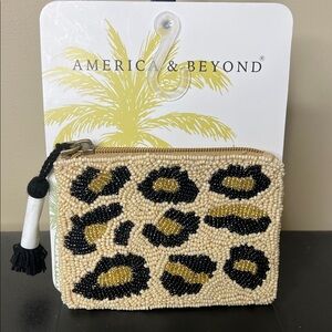America & Beyond | Beaded Leopard Print Wallet 🐆